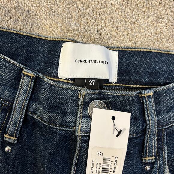 Current / Elliott The Vintage Cropped Studded Jeans - Picture 4 of 6